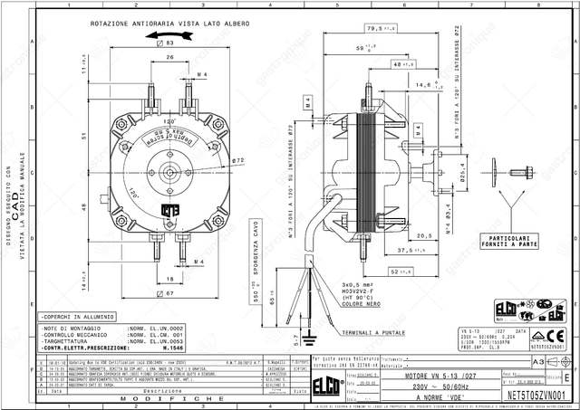 elco ventilatormotor vn 5-13/027  5- polig - Thumbnail 2