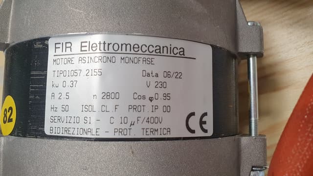 motor 1057.2155 ventilatormotor 230V fasen 1 50Hz 0,37kW 2800U/min - Thumbnail 2
