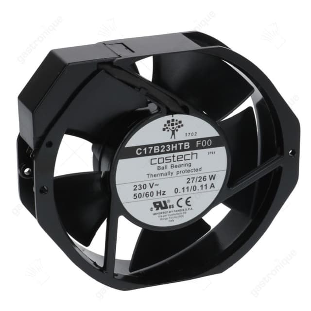axiaalventilator 230 V 27 W L 172 mm B 150 mm H 38 mm lager kogellager aansluiting F 2,8x0,8mm - Thumbnail 1