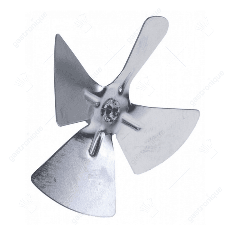 ventilatorblad zuigend ø 96mm asafname ø 4mm vleugelhoek 26° B 18mm aluminium