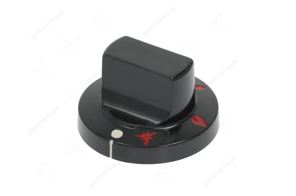 zwarte knop ø 60 mm bedrukt