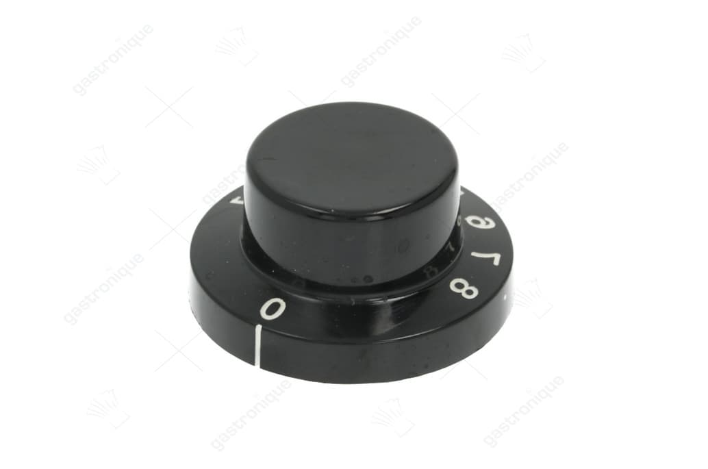 zwarte knop ø 60 mm 1-2-3-4-5-6-7-8
