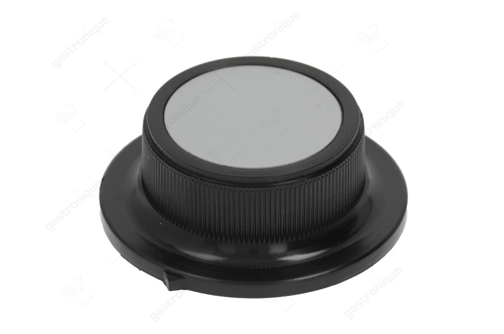 knop schakelaar nulstreep ø 55mm as ø 5x5mm afvlakking horizontaal zwart