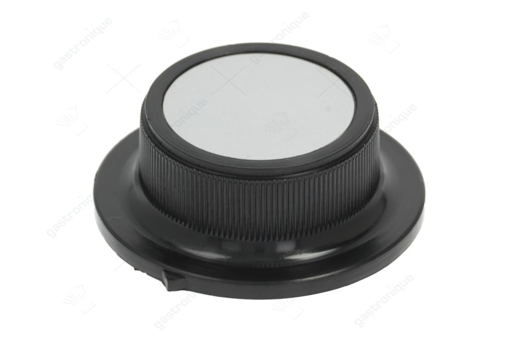 knop schakelaar nulstreep ø 55mm as ø 6x4,6mm afvlakking boven zwart