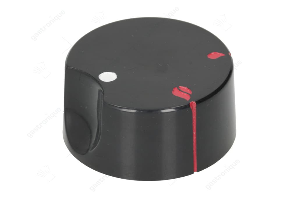 zwarte knop ø 50 mm bedrukt