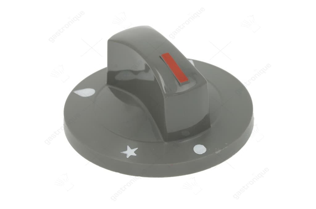 knop gaskraan met ontstekingsvlam ø 71mm as ø 10x8mm afvlakking rechts zwart - Image 1