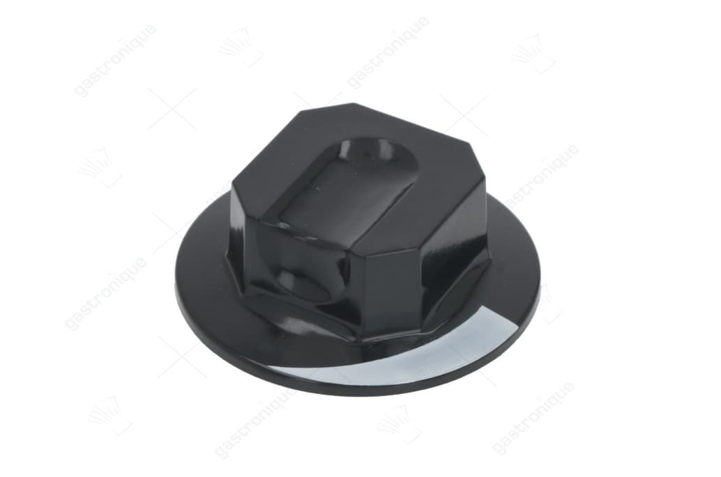 zwarte knop ø 70 mm eau froide