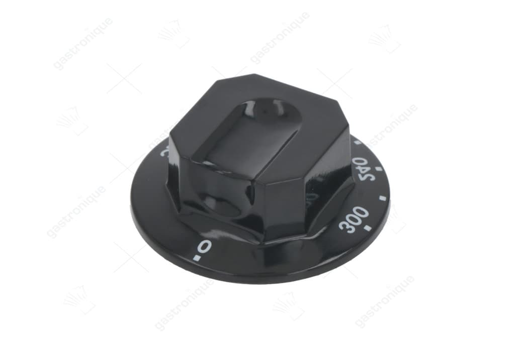 zwarte knop ø 70 mm 120-300°c