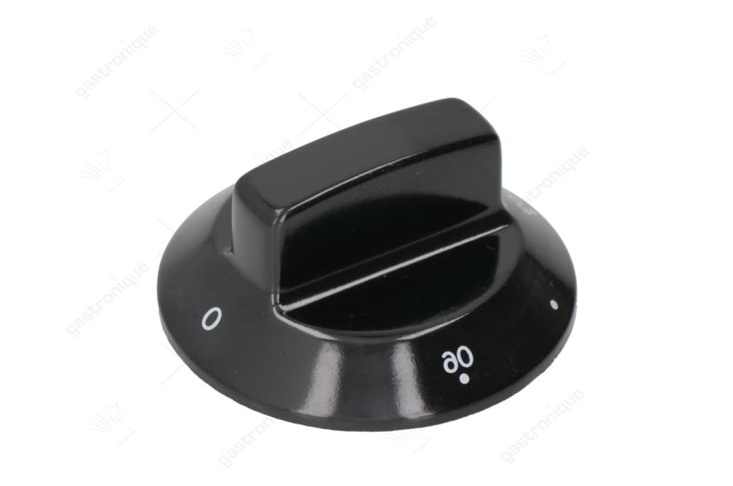 zwarte knop ø 60 mm 30-90°c