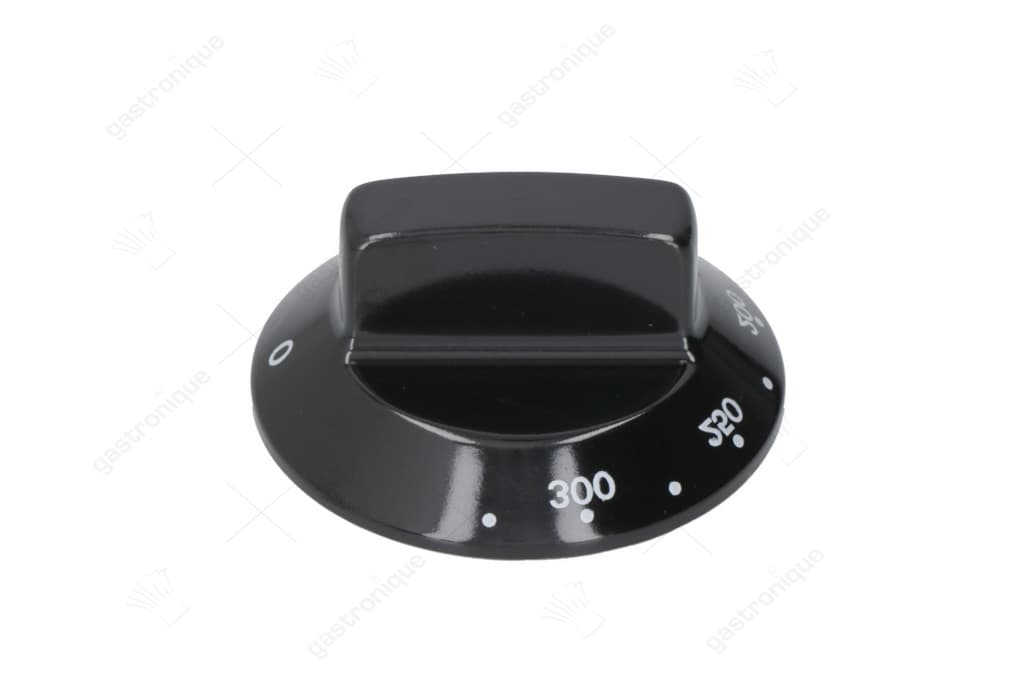 zwarte knop ø 60 mm 100-300°c
