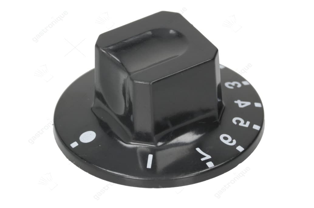 zwarte knop ø 55 mm 1-2-3-4-5-6-7