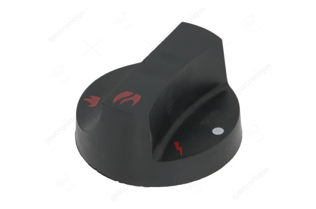 zwarte knop ø 65 mm bedrukt