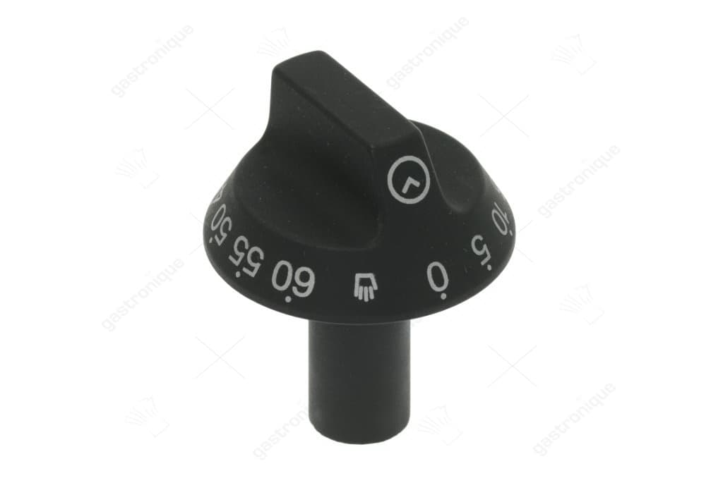 zwarte knop ø 54 mm 0-60°c