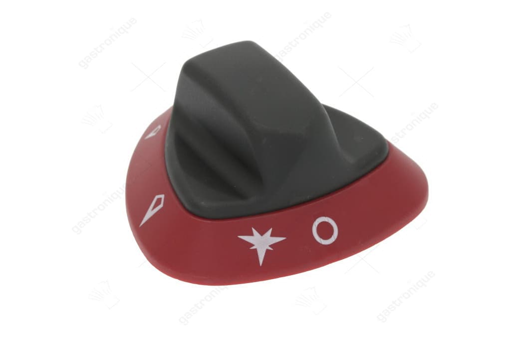 zwarte knop-rood bedrukt