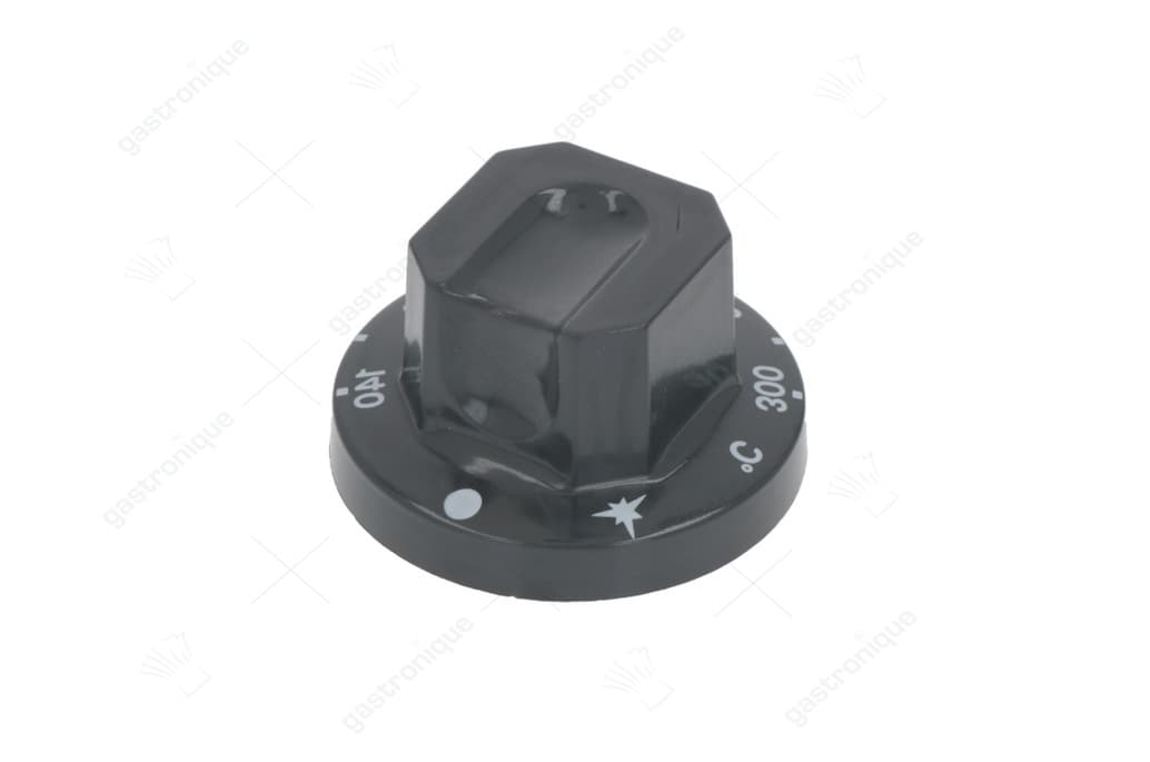 zwarte knop ø 70 mm 140-300°c
