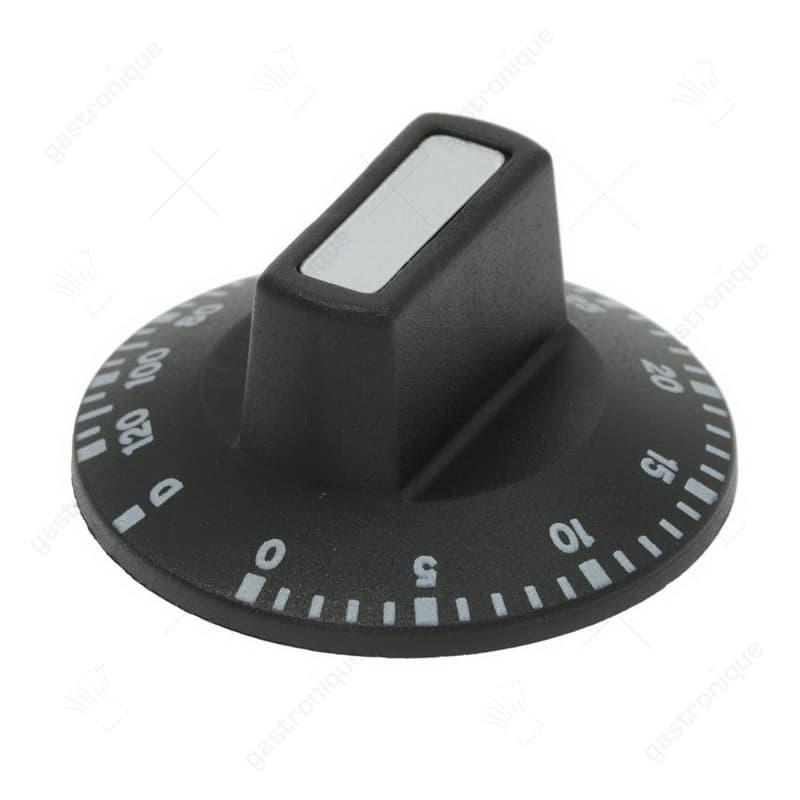 zwarte knop ø 50 mm 0-120