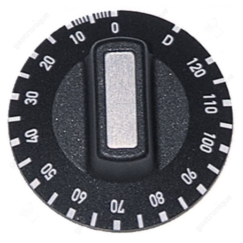 zwarte knop ø 50 mm 10-120