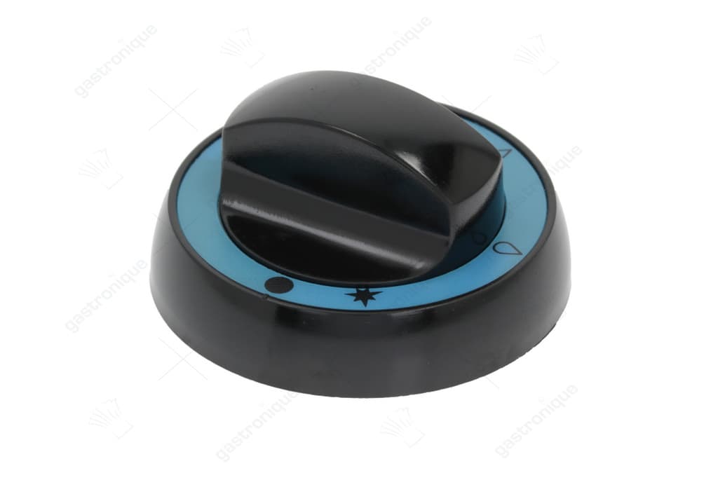zwarte knop ø 72 mm bedrukt