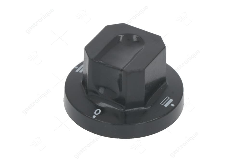 zwarte knop ø 70 mm bedrukt
