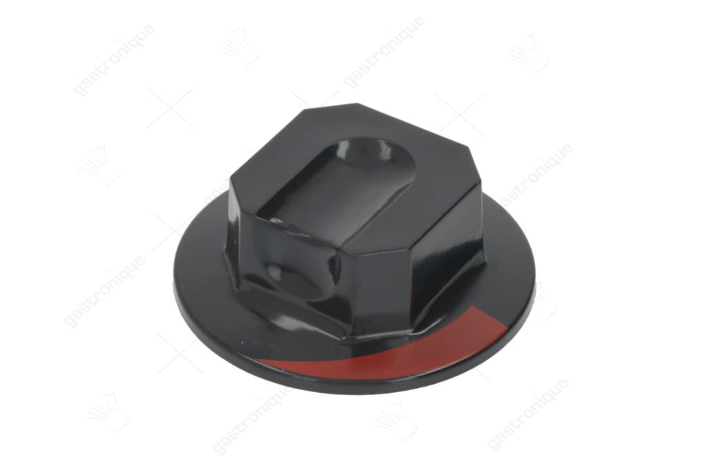 zwarte knop ø 70 mm eau chaude