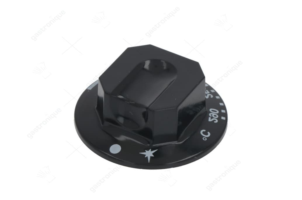 zwarte knop ø 70 mm 150-290°c
