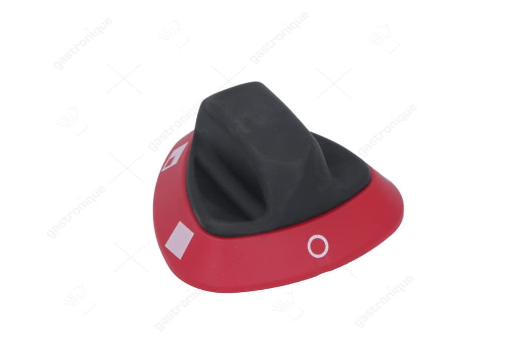 zwarte knop-rood bedrukt
