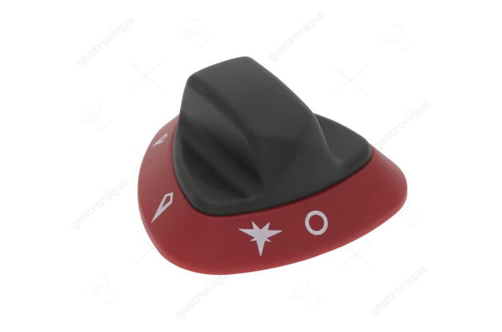 zwarte knop-rood bedrukt