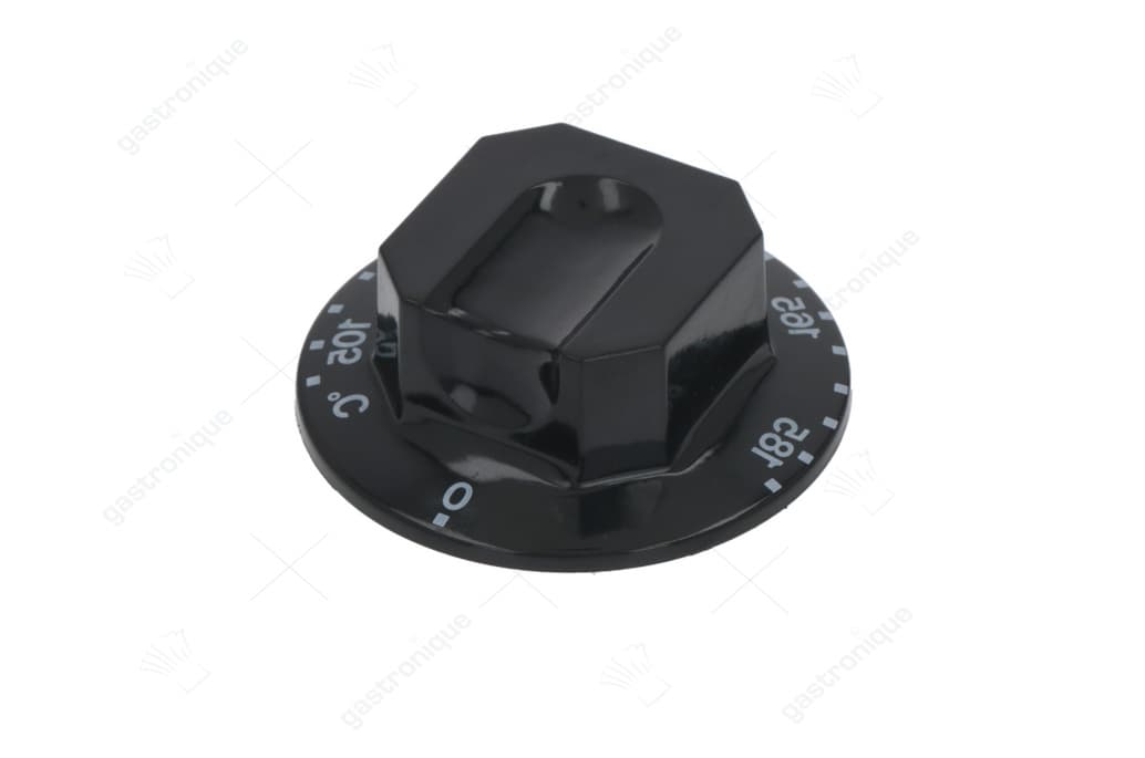 zwarte knop ø 70 mm 105-185°c
