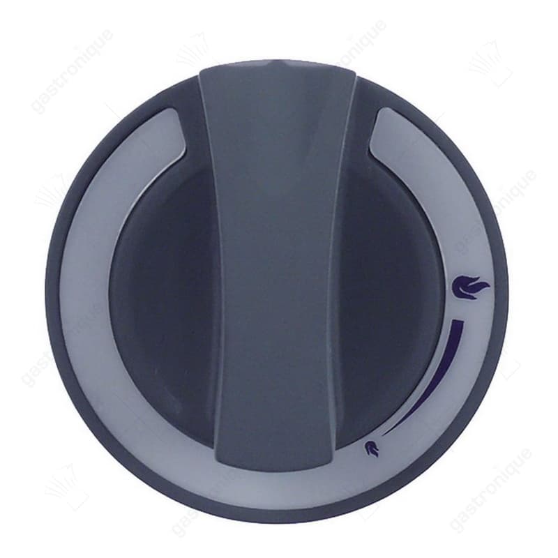knop gaskraan zonder ontstekingsvlam ø 60mm as ø 8x6,5mm afvlakking boven grijs - Image 1