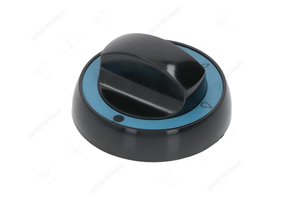 zwarte knop ø 72 mm bedrukt