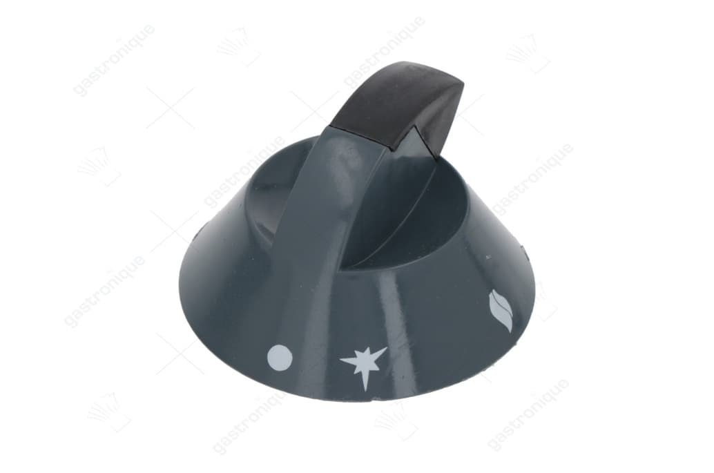 zwarte knop ø 70 mm bedrukt