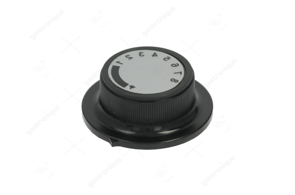 zwarte knop ø 55 mm 0-1-2-3-4-5-6-7-8