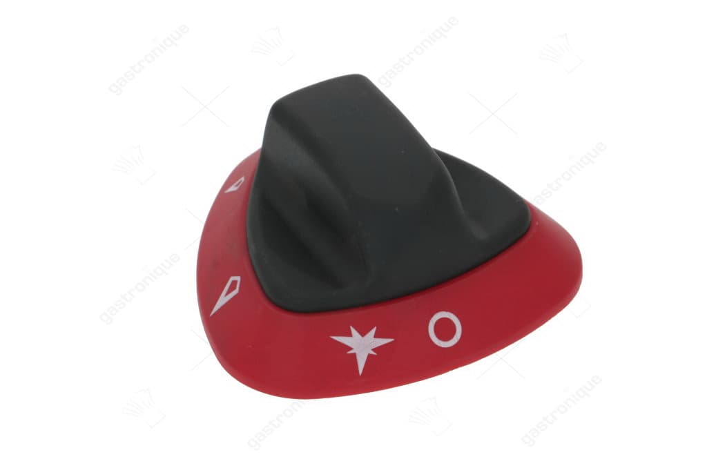 zwarte knop-rood bedrukt