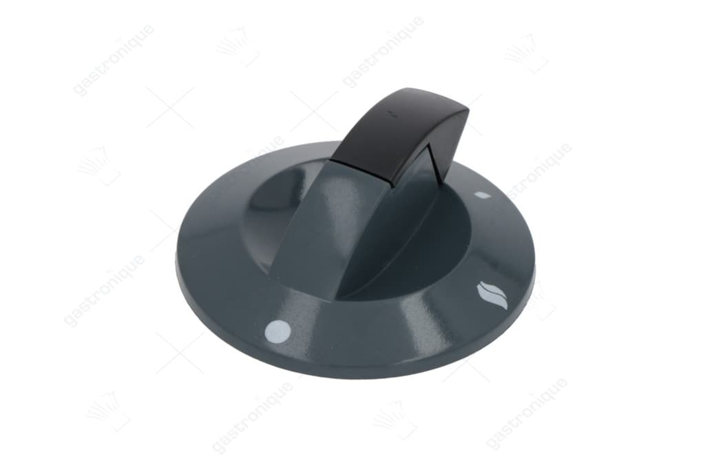 zwarte knop ø 70 mm bedrukt