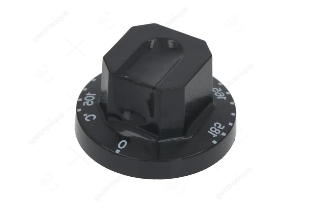 zwarte knop ø 70 mm 105-185°c