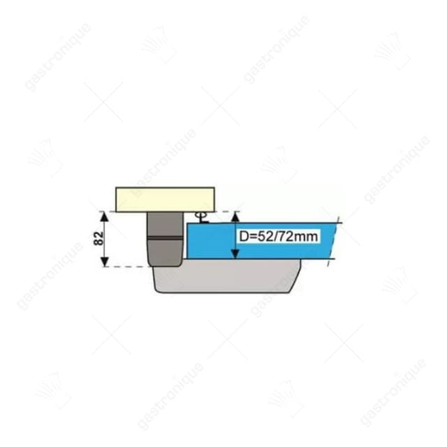 tegenstuk deursluiting dikte 52/72 mm - Thumbnail 2