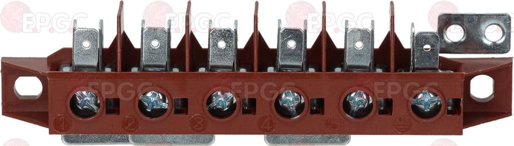 kroonsteen 6 polig fv122/b 40a 600v