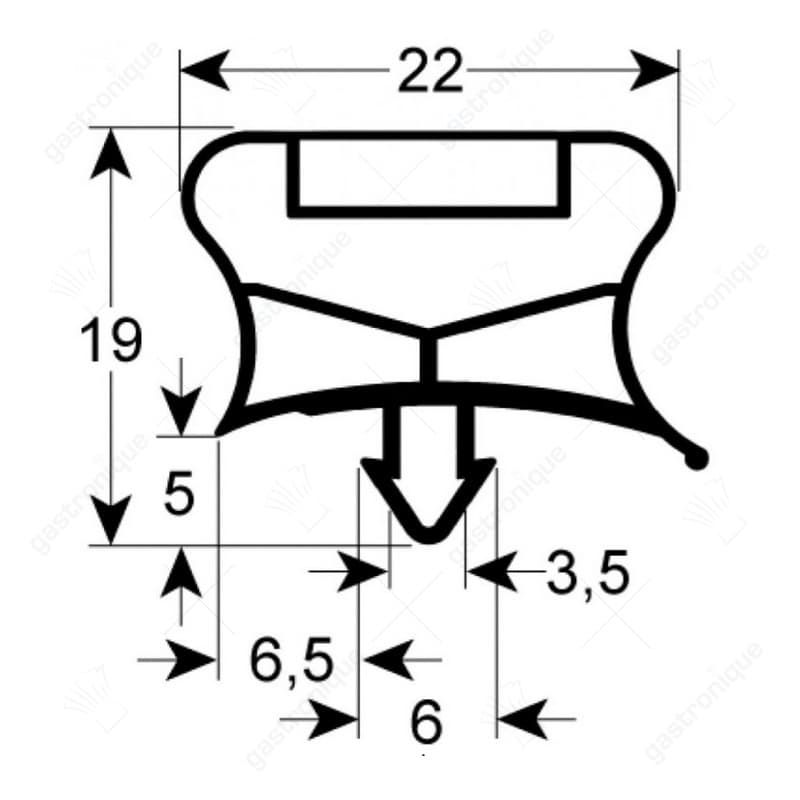 INDRUK DEURRUBBER 75x190 mm - Image 1