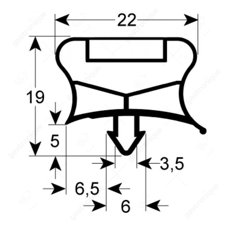 INDRUK DEURRUBBER 475x295 mm - Image 1