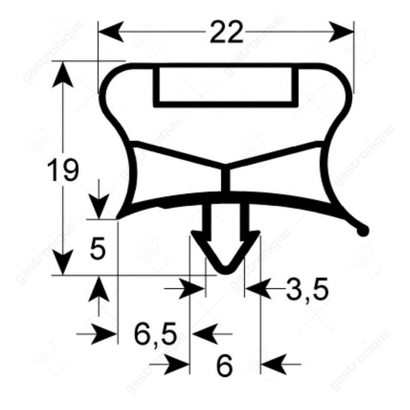 INDRUK DEURRUBBER 605x555 mm - Image 1