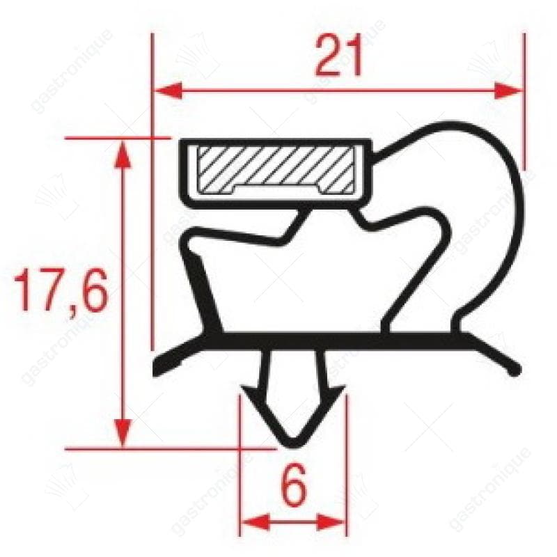 lade afdichting  1/3 profiel 9048 B 165mm L 400mm steekmaat - Image 1