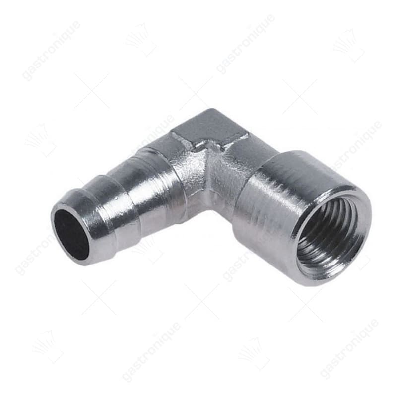slangaansluiting messing vernikkeld draad 1/4" slang ø 11mm vpe 1stuk
