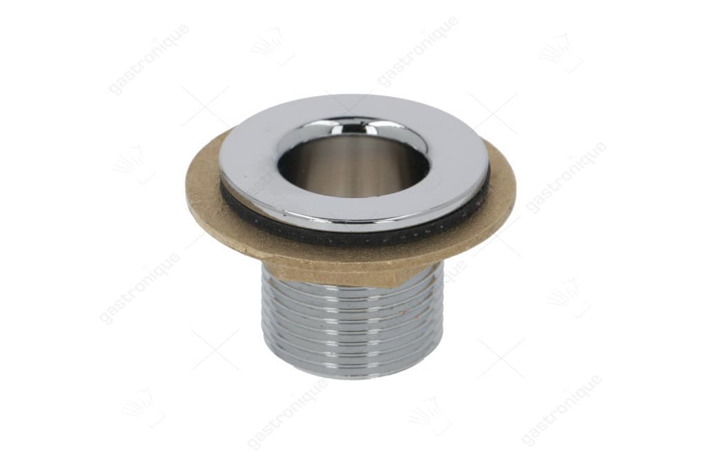 afvoerventiel grootte 3/4" totale hoogte 30mm AD ø 38mm messing verchroomd - Image 1
