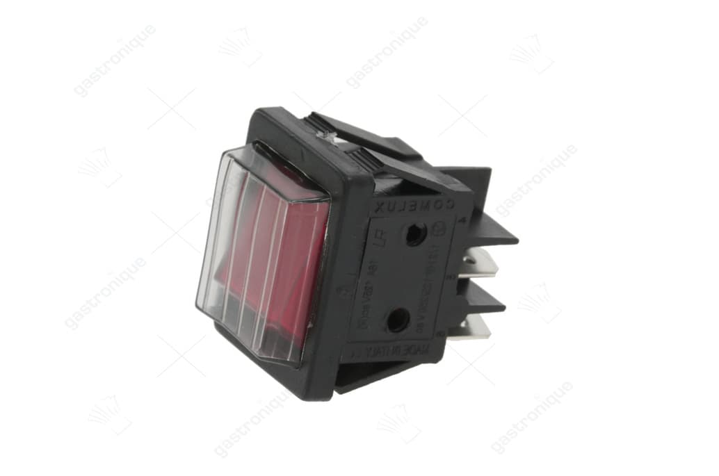 drukschakkelaar 2-polig rood 16a 250v - Image 1