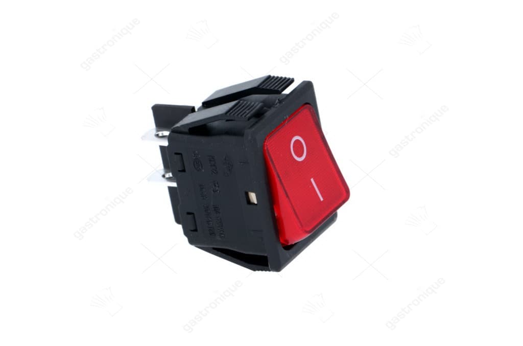 schakelaar 2 polig rood 16a 250v