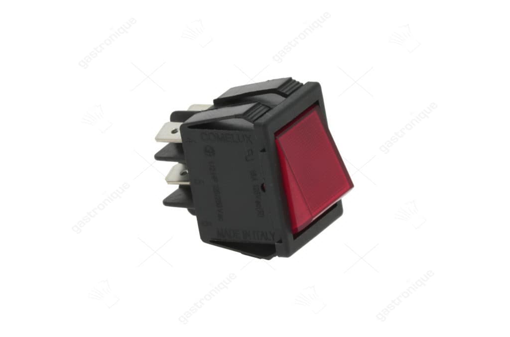 schakelaar 2 polig rood 16a 250v