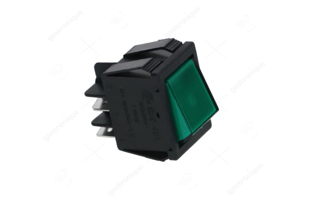 schakelaar 2 polig groen 16a 250v