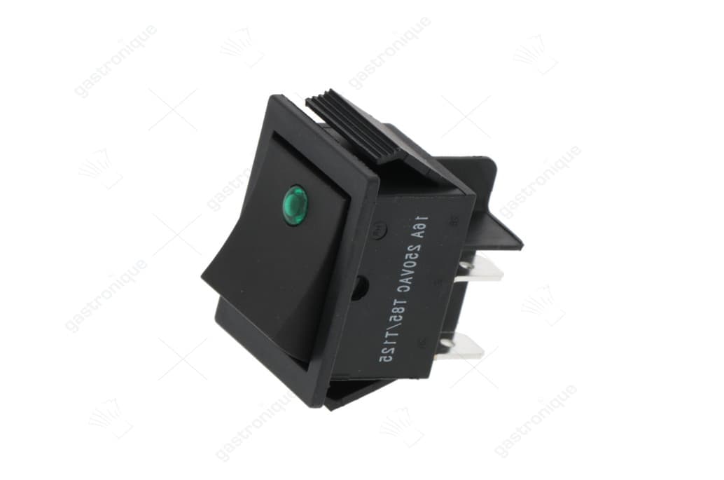 schakelaar 2-polig zwart 16a 250v - Image 1