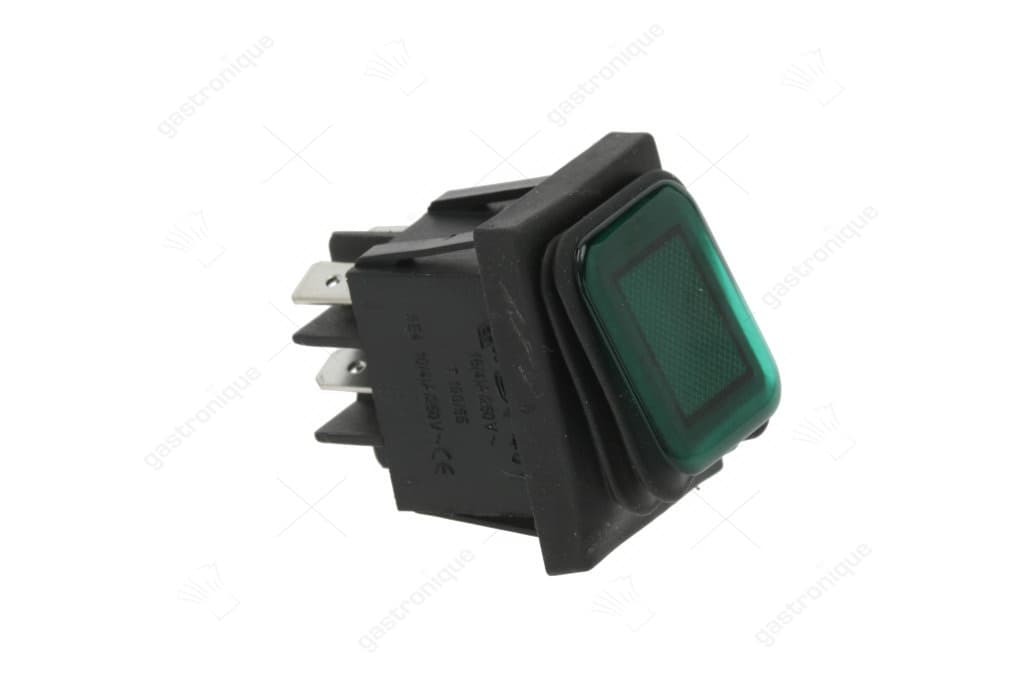 DRUKSCHAKELAAR 2 POLIG GROEN 16A 250V - Image 1