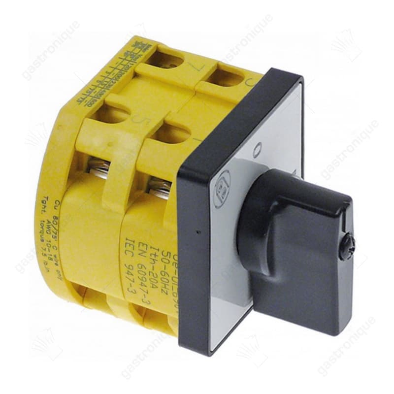 draaischakelaar 2 0-1 690V 20A contactset 4 as ø 8x8mm as L 15mm - Image 1